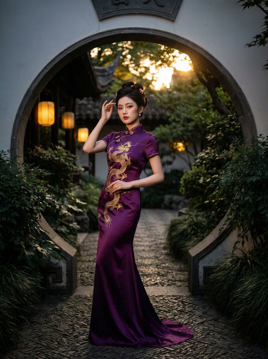 玩物社区国风旗袍视频拍摄